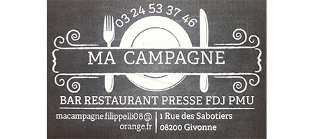 Ma campagne - Bar, Restaurant, Presse, FDJ, PMU, Multiservices (cartes de pêche, Drive Cora, Relais Pick-up, bouteilles de gaz)