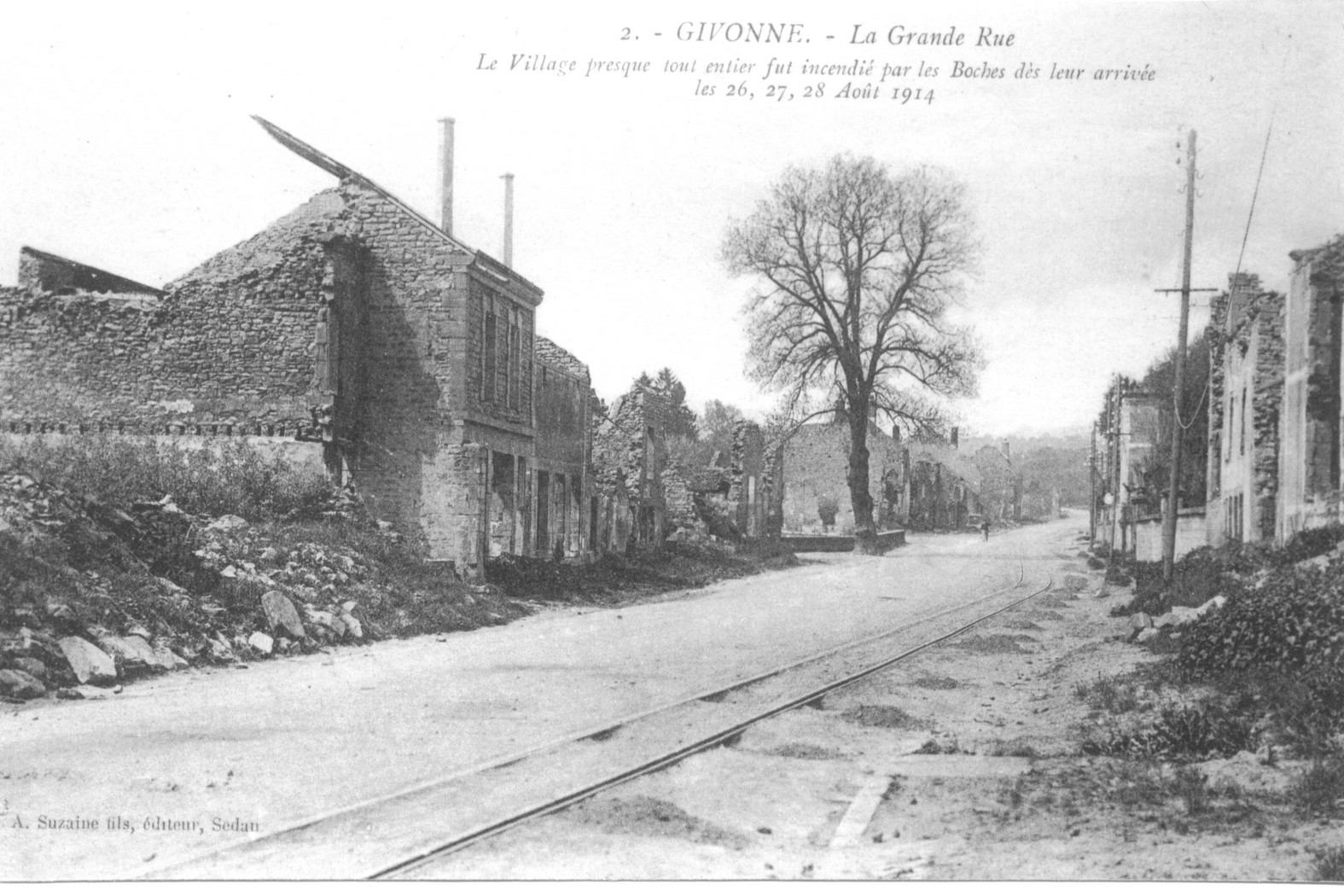 GIVONNE   Incendié 1914 N°3